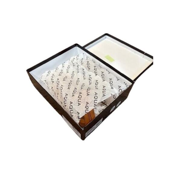 AQUA “Emil” Leather Strappy Gladiator Sandals in Cognac Brown – NWOT – Size 7 - Picture 8 of 9